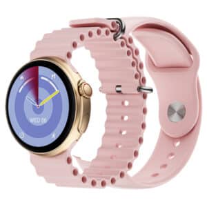 Reloj Inteligente Smartwatch Grow Home GR GT 22 Gold - Malla Ocean + Malla Lisa Rosada